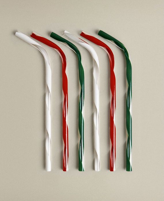 Palhinhas De Acrílico Multicoloridas (PACK DE 6) Zara Home NOVO