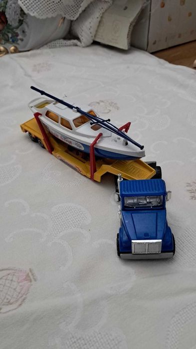 Majorette Boat Transporter 1:60 - Made in France-Barco "Sea Bird"