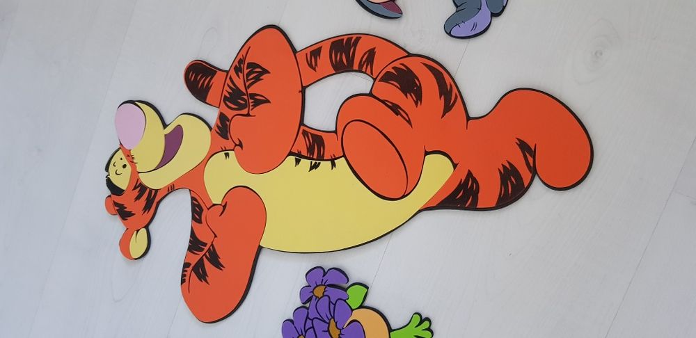 Zestaw Kubuś Puchatek Tygrsek Prosieczek Klapouchy  naklejki ścienne