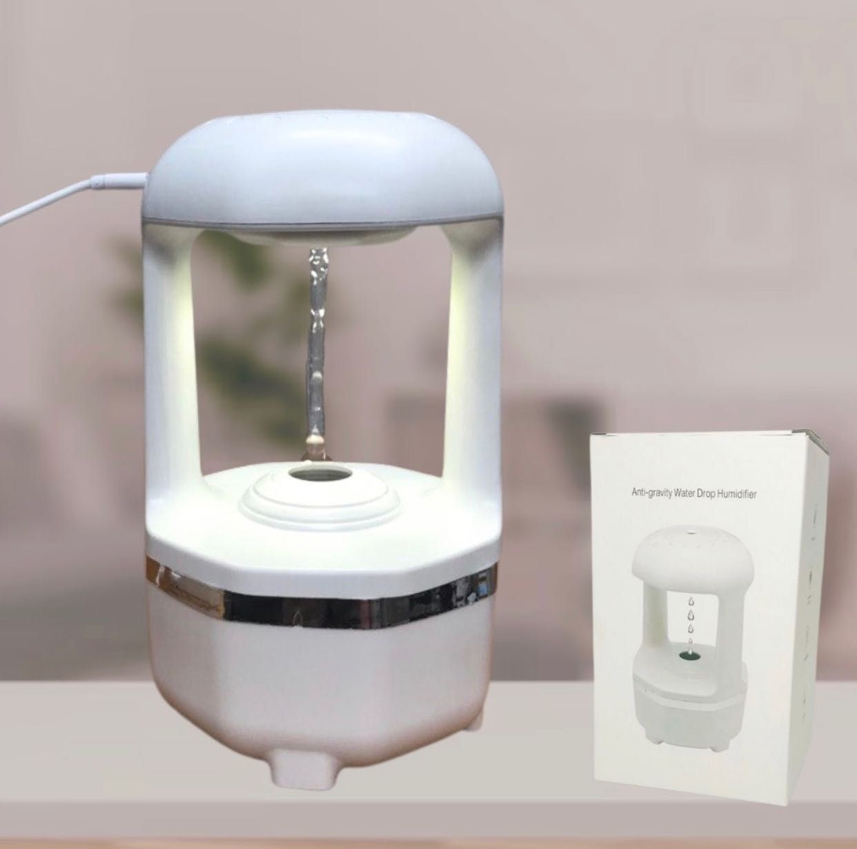 Увлажнитель воздуха антигравитационный 2в1 Water Drop Humidifier