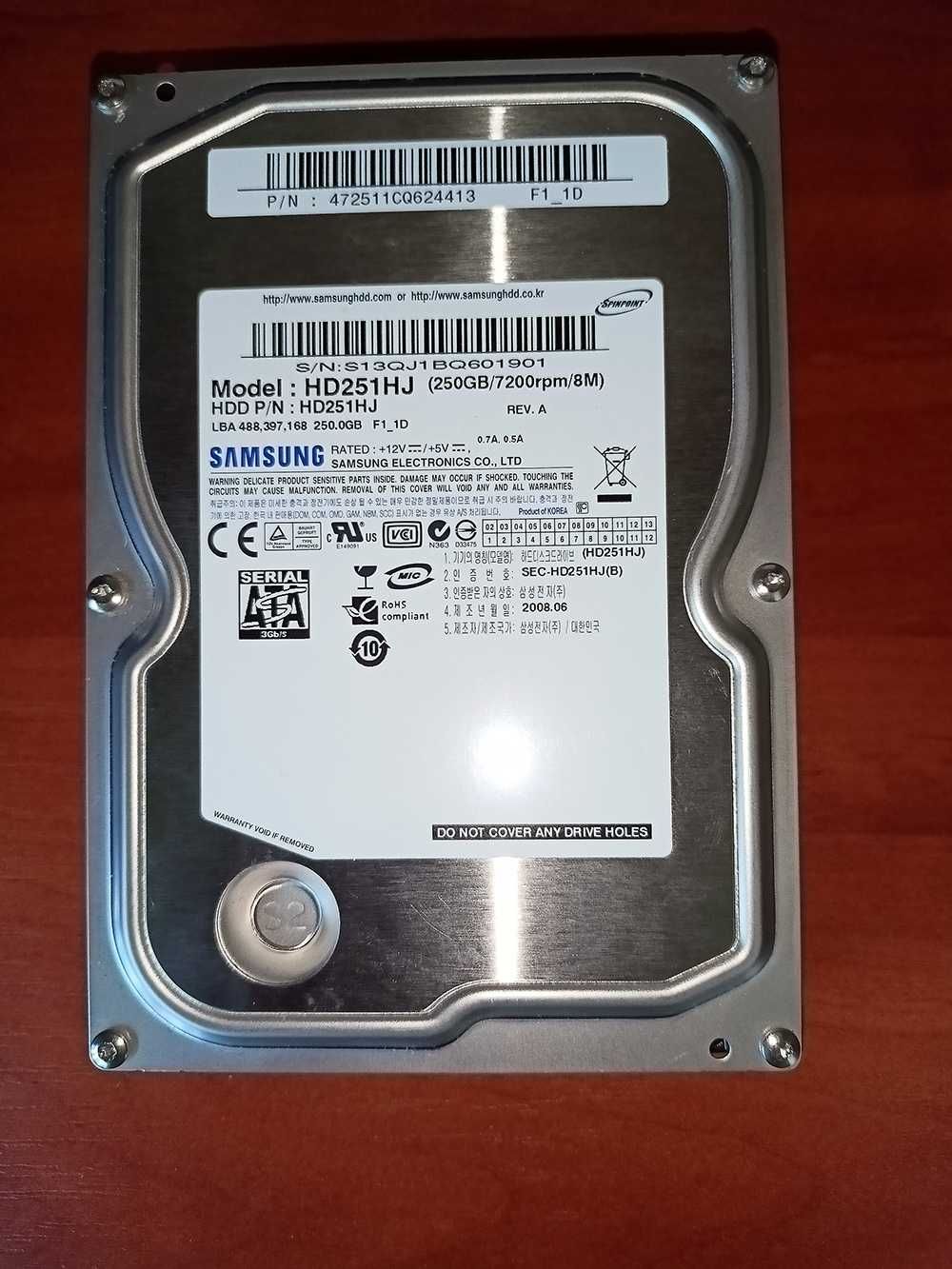 Жесткий диск Samsung 250 Gb(SATA)