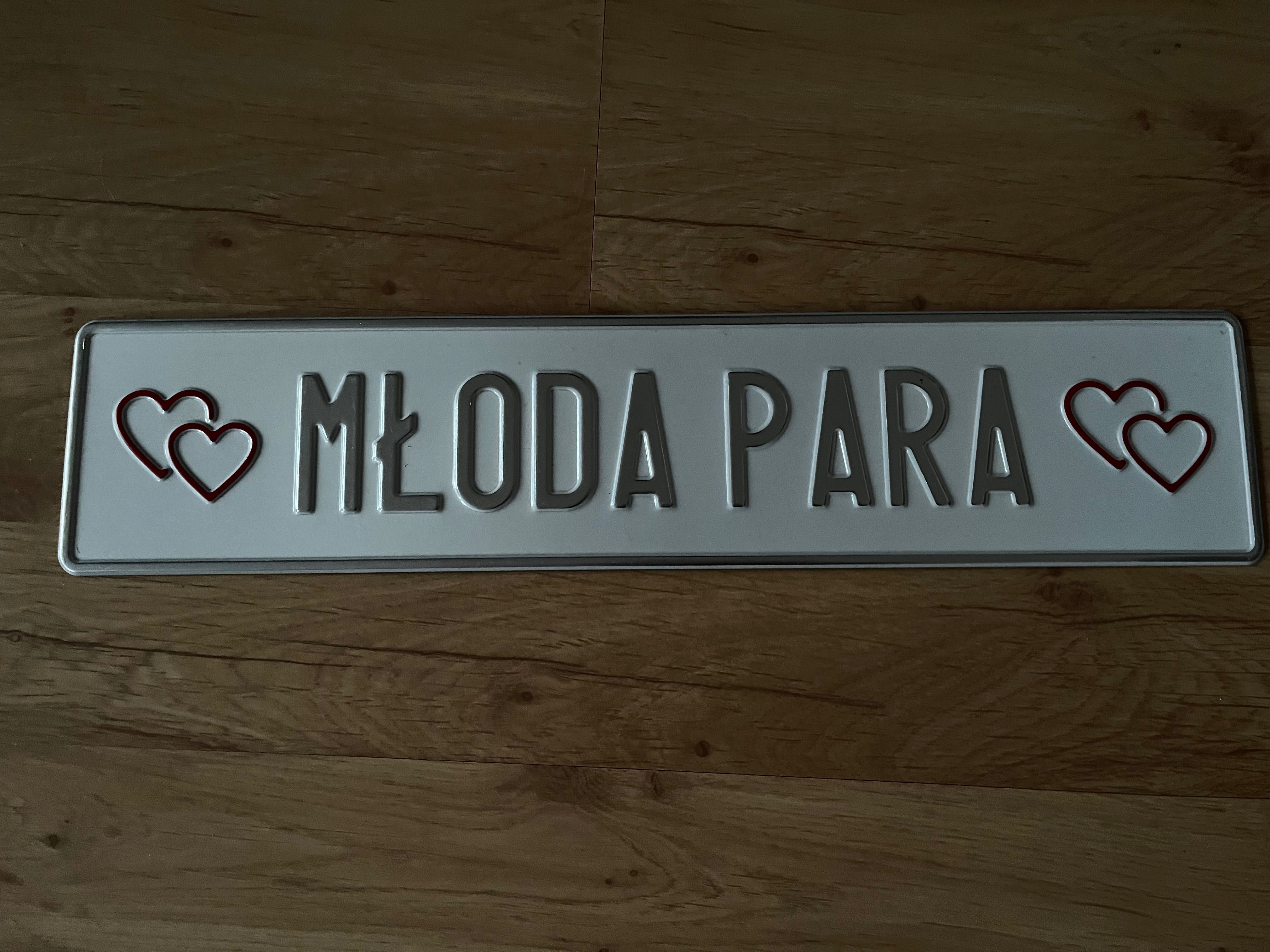 Tablica rejestracyjna na ślub