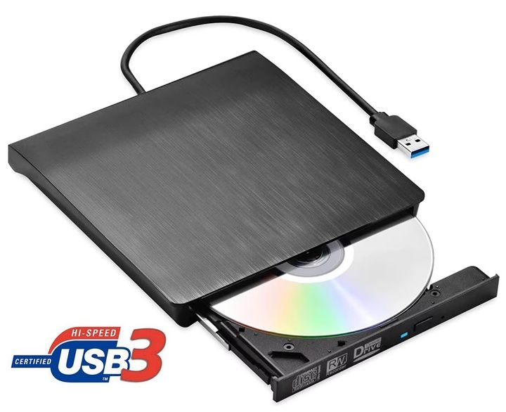 Зовнішній оптичний привод Grand-X DVD±R/RW портативний дисковод USB 3.