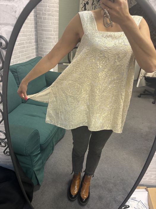 Massimo dutti jedwabny top wlegancka bluzka premium cudo silk seta