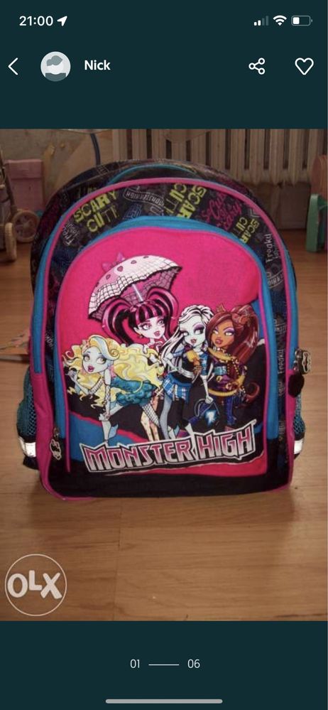 Plecak tornister MONSTER HIGH + gratisy