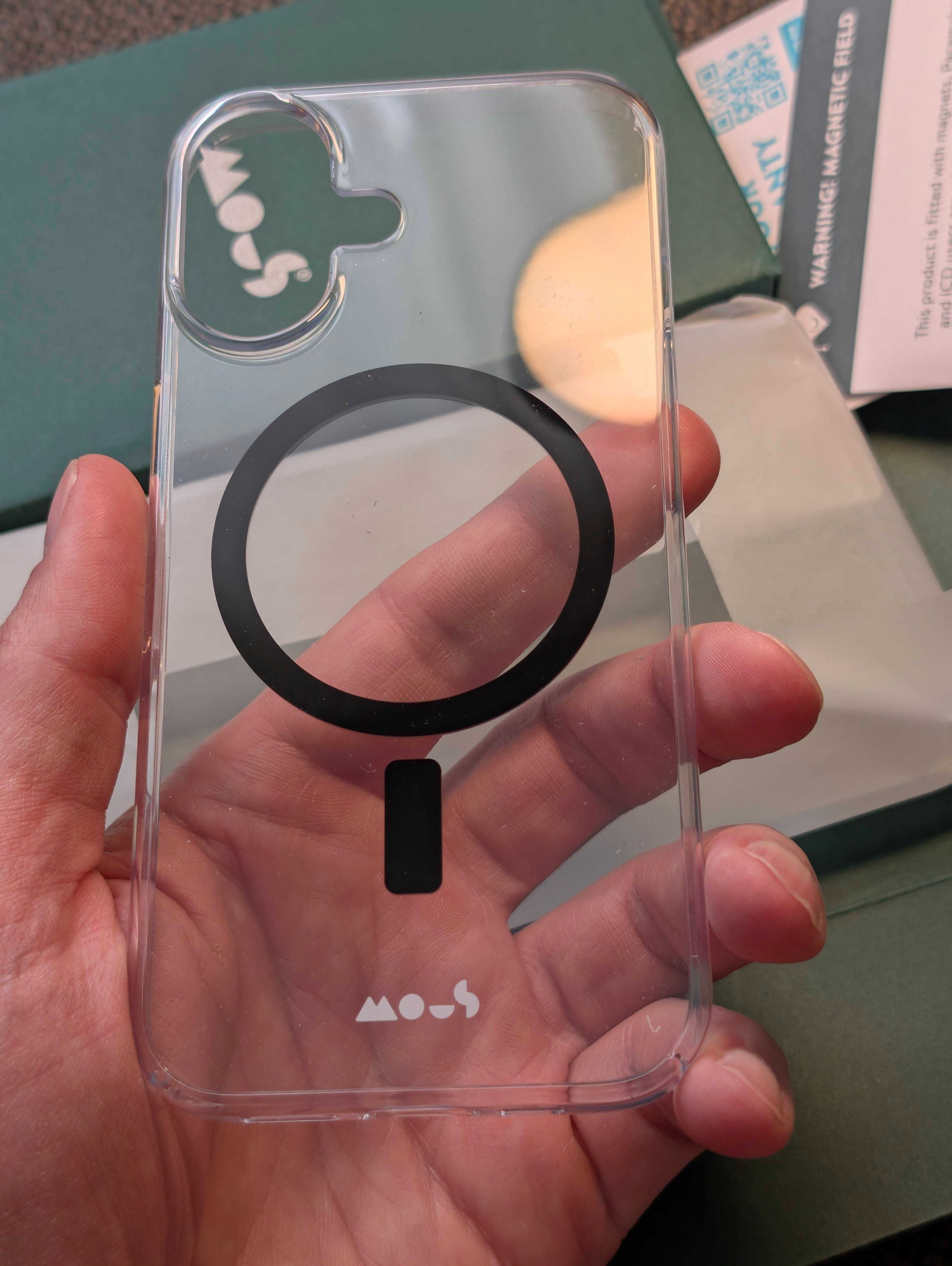 Чехол Mous к iPhone 16. MagSafe. Модель Mous "Super Thin 2.0 Clear"