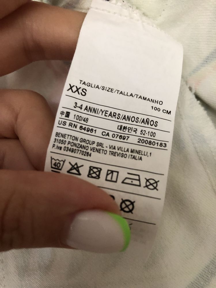 Джинсовая куртка Benetton на девочку