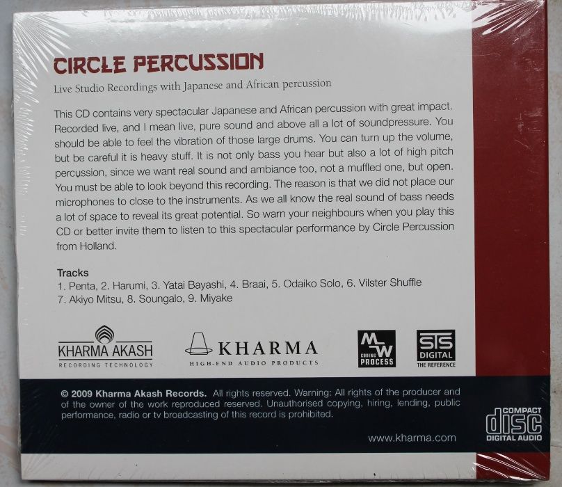 Компакт-диск Kharma Test Circle Percussion JAPANESE & AFRICAN