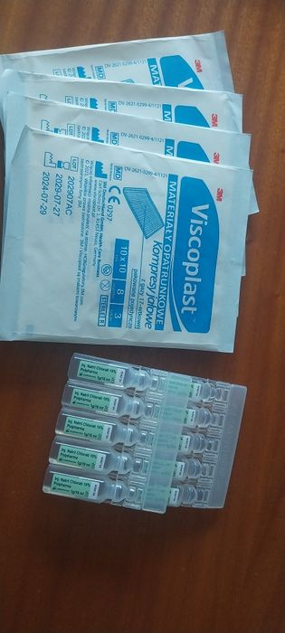 Sprzedam plastry na odleżyny ze srebrem oraz materiały opatrunkowe