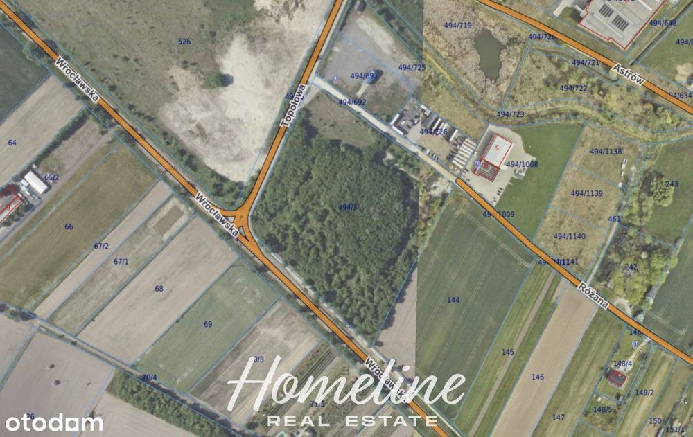Teren inwestycyjny przy Dk94 – 33 212 m²|Stanowice