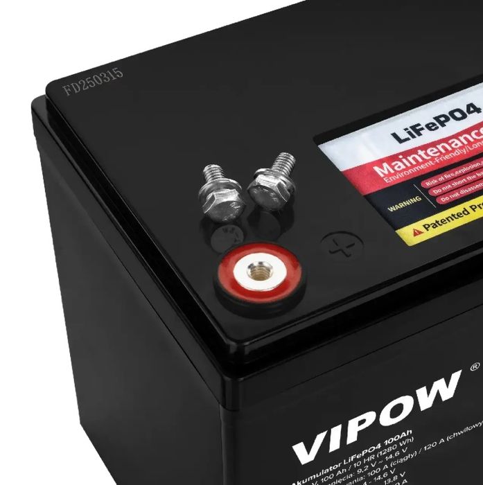 Акумулятор Vipow LiFePO4 12.8V 100Ah + Дбж Kemot 500Va