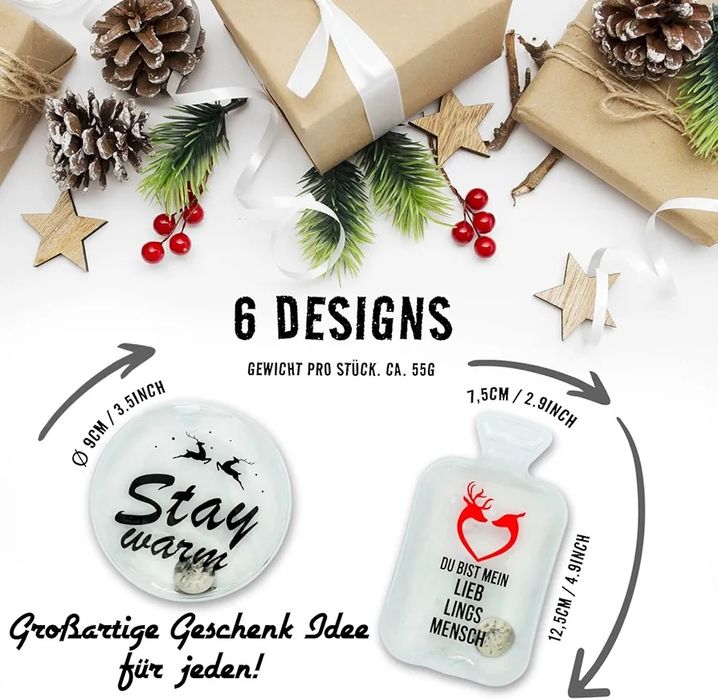 Zestaw 5 ogrzewaczy kieszonkowych do rąk olleeno bezpieczne bez BPA