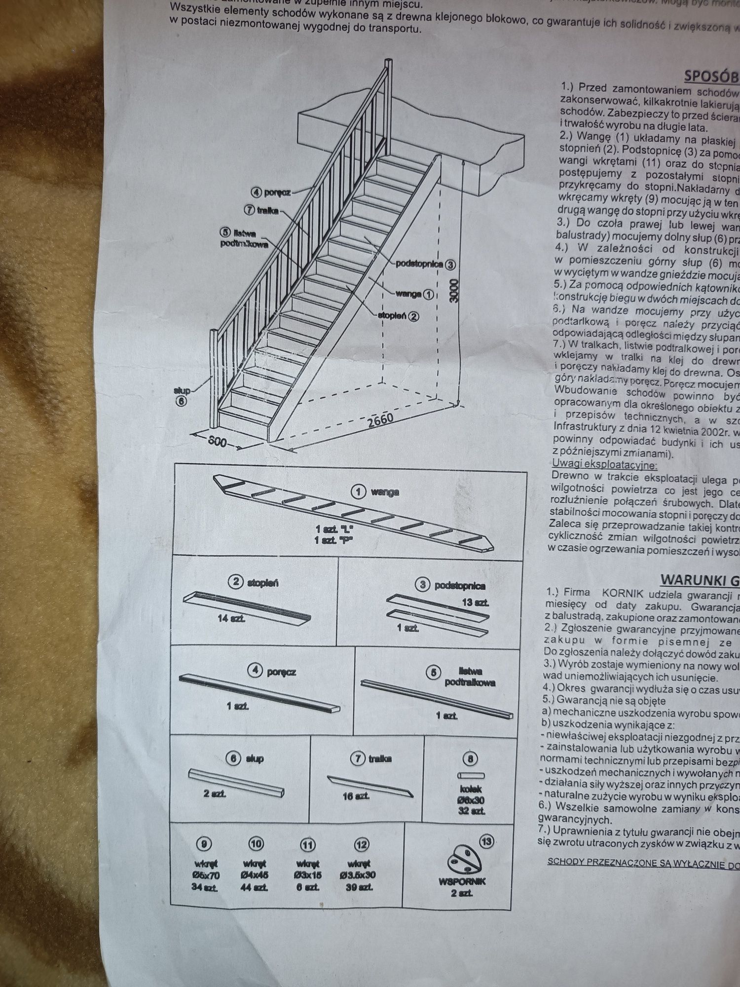 Schody drewniane- młynarskie
