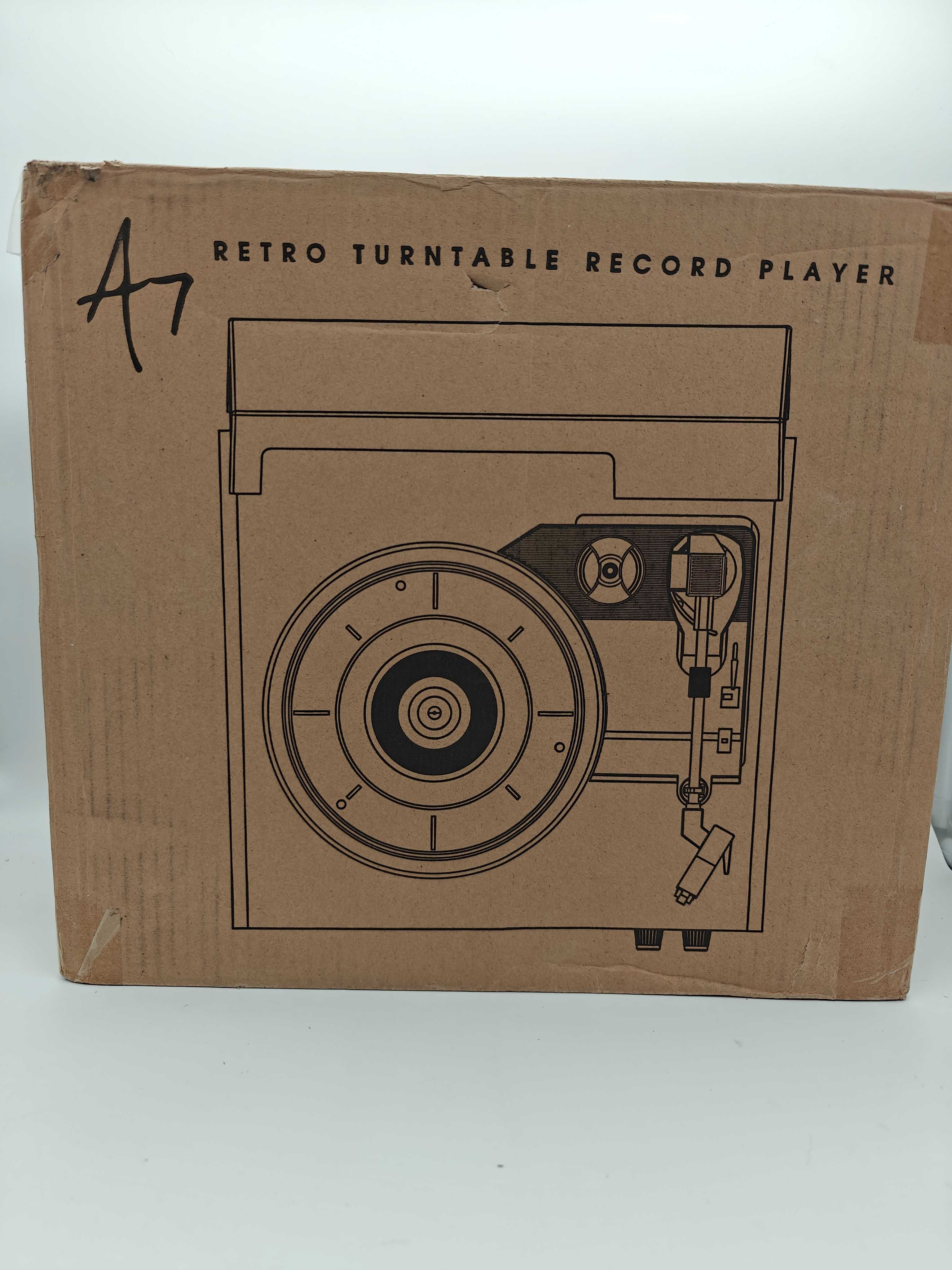 Leitor de Discos de Vinil com Bluetooth com Colunas Integradas