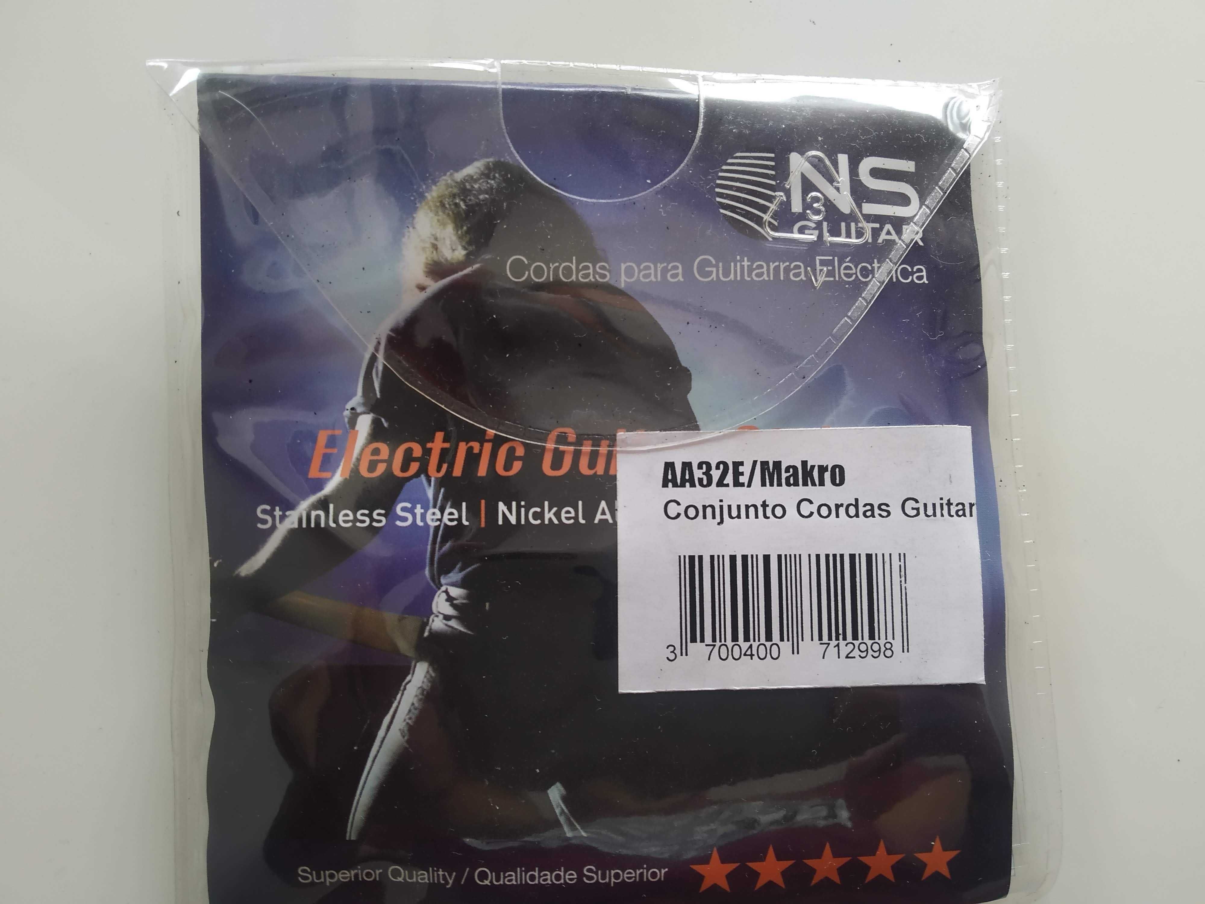 Conjunto de cordas aço para guitarra elétrica e também para acústica .