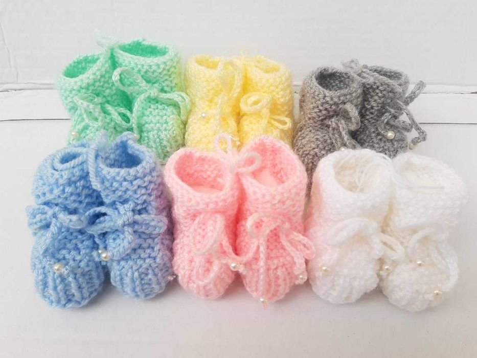 Botinhas de tricô/malha para bebé