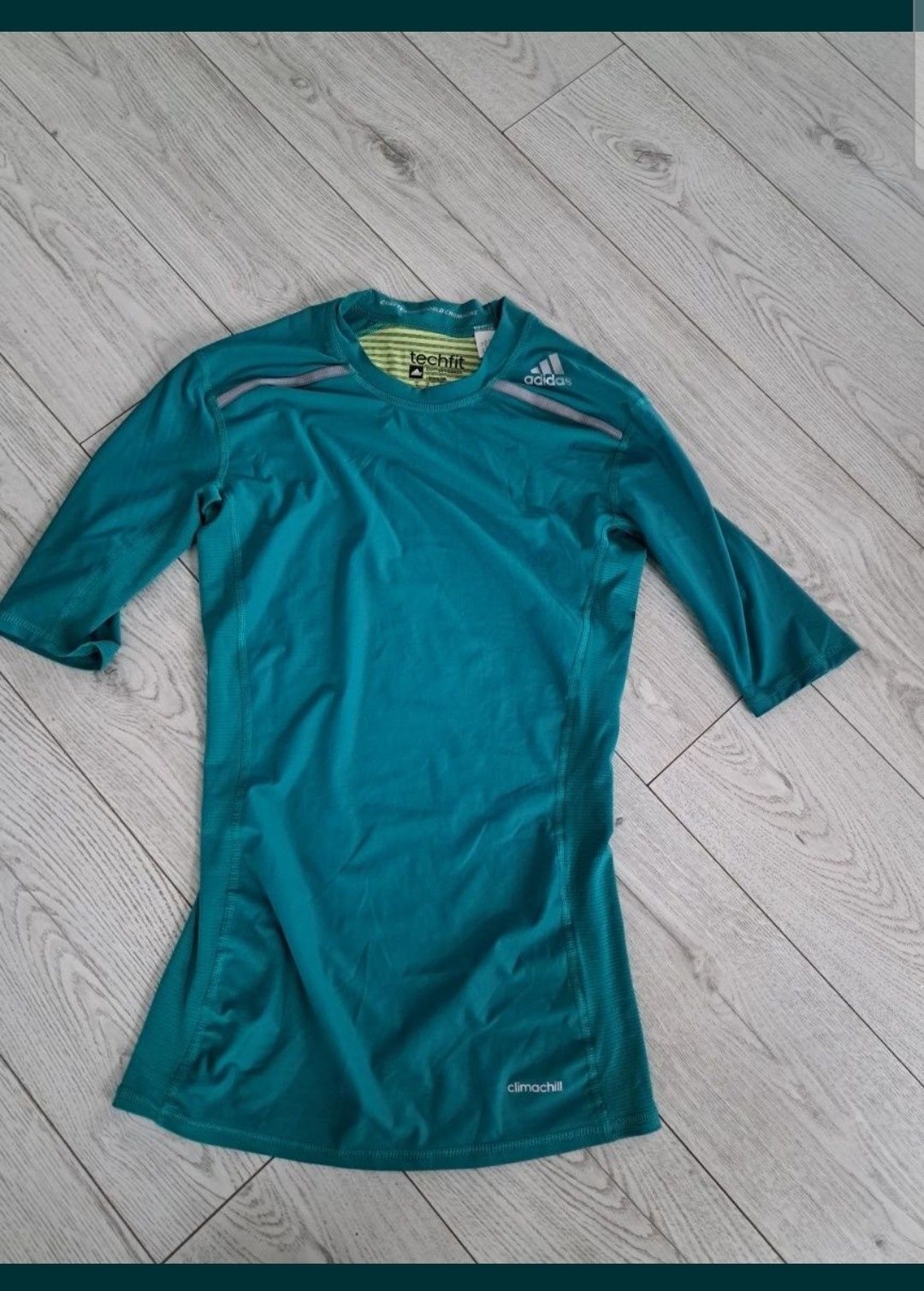 Bluzka zielona  tunika sportowa techfit s 36 adidas climachill