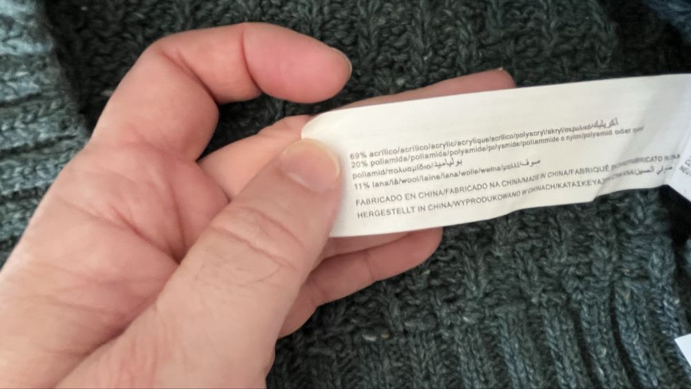 Cardigã Sfera verde 13-14 anos em malha com botões