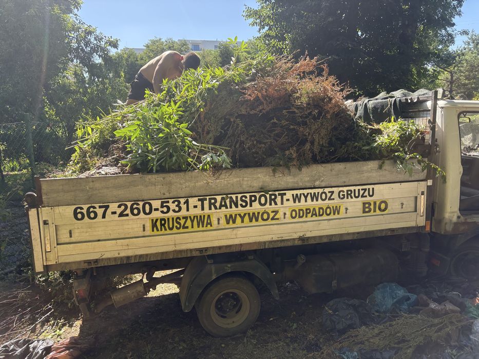 Wywoz Gruzu, ziemi,galezi,tuji -Transport-24/7 - załadunek