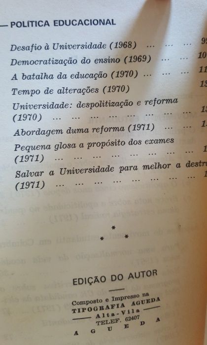 Rui Namorado - Movimento estudantil e política educacional