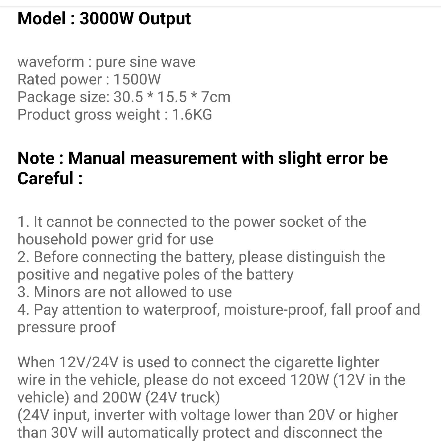 Інвертор 3000W Инвертор Inverter