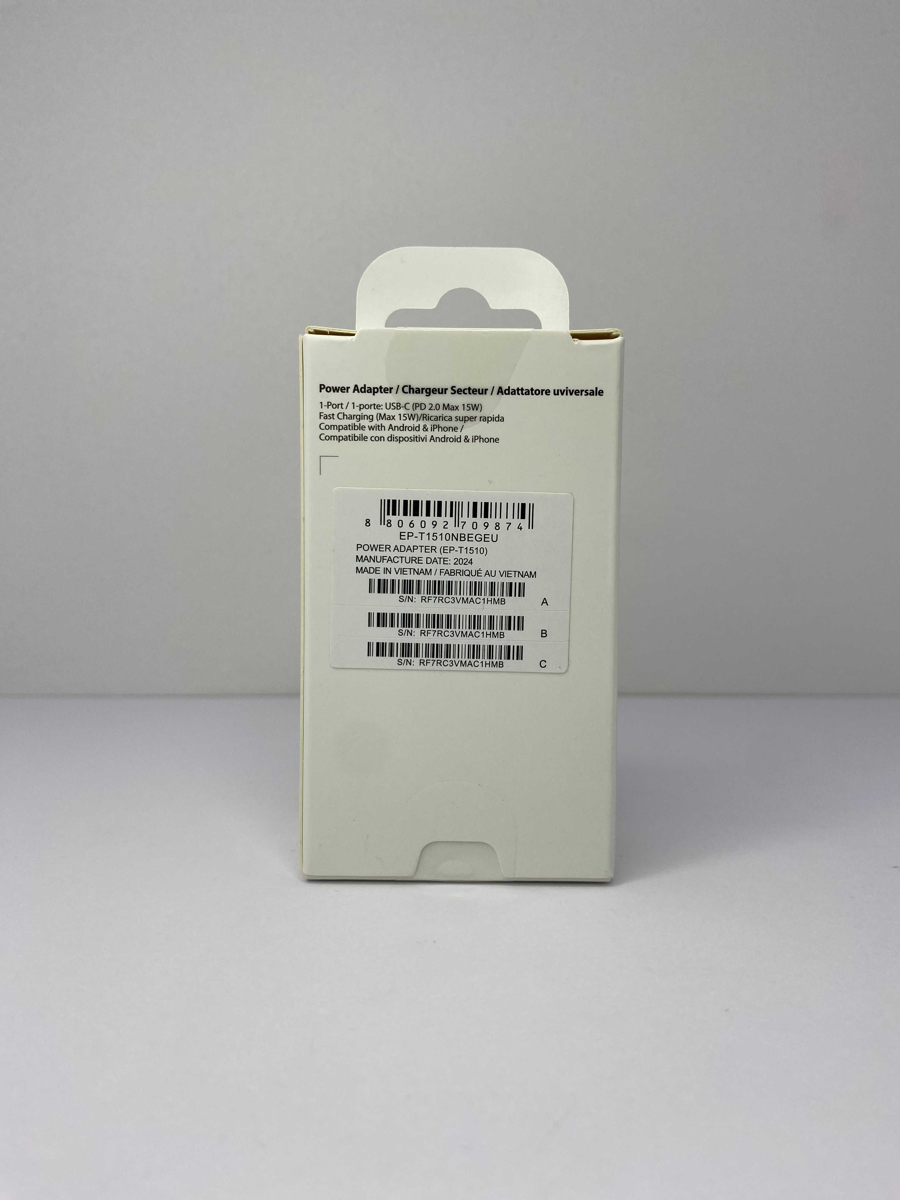 Samsung 15W зарядний адаптер чорний / блок зарядка самсунг