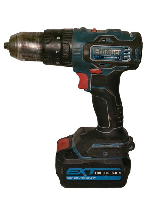 Wkrętarka BEZSZCZOTKOWA Erbauer ECD18-Li-2 18V Aku 5 Ah + Ładowarka