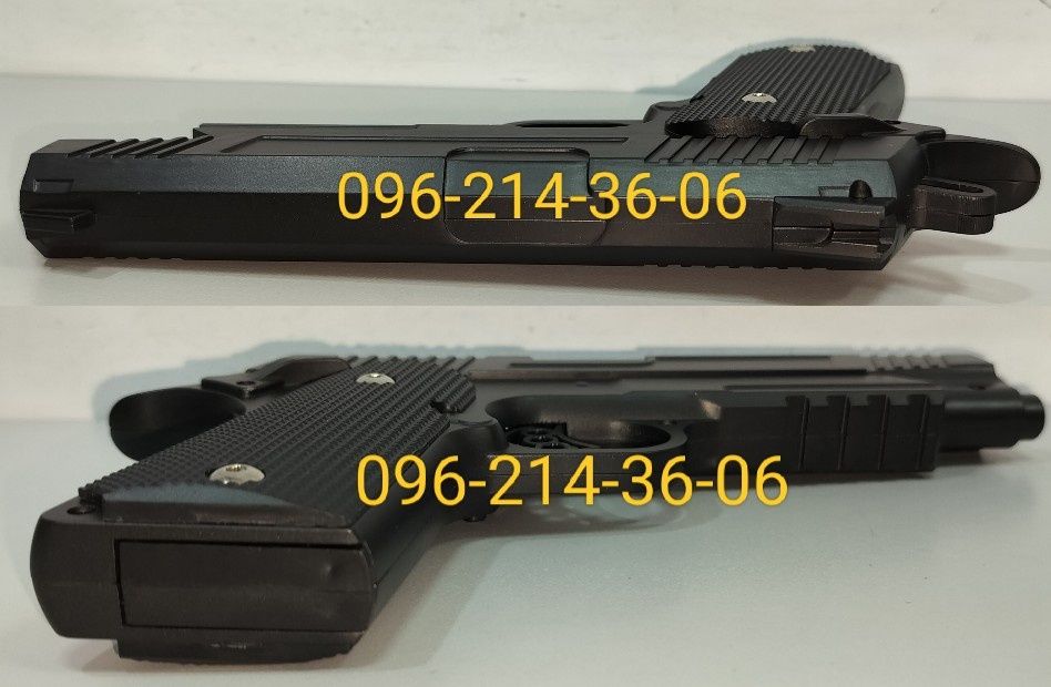 Детский мощный  пистолет Colt 1911 Tactical металлический стреляет
