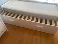 Cama individual/dupla com 2 gavetas