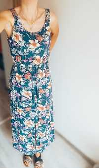 Sukienka maxi w kwiaty niebieska, Greenpoint, rozmiar 36.