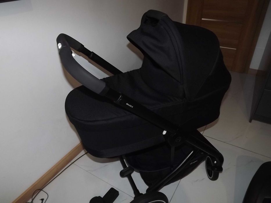 Cybex balios s lux 3w1 deep black +Baza fotelik cybex Sliczny