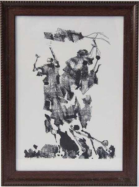 Júlio Resende - Reprodução sobre papel