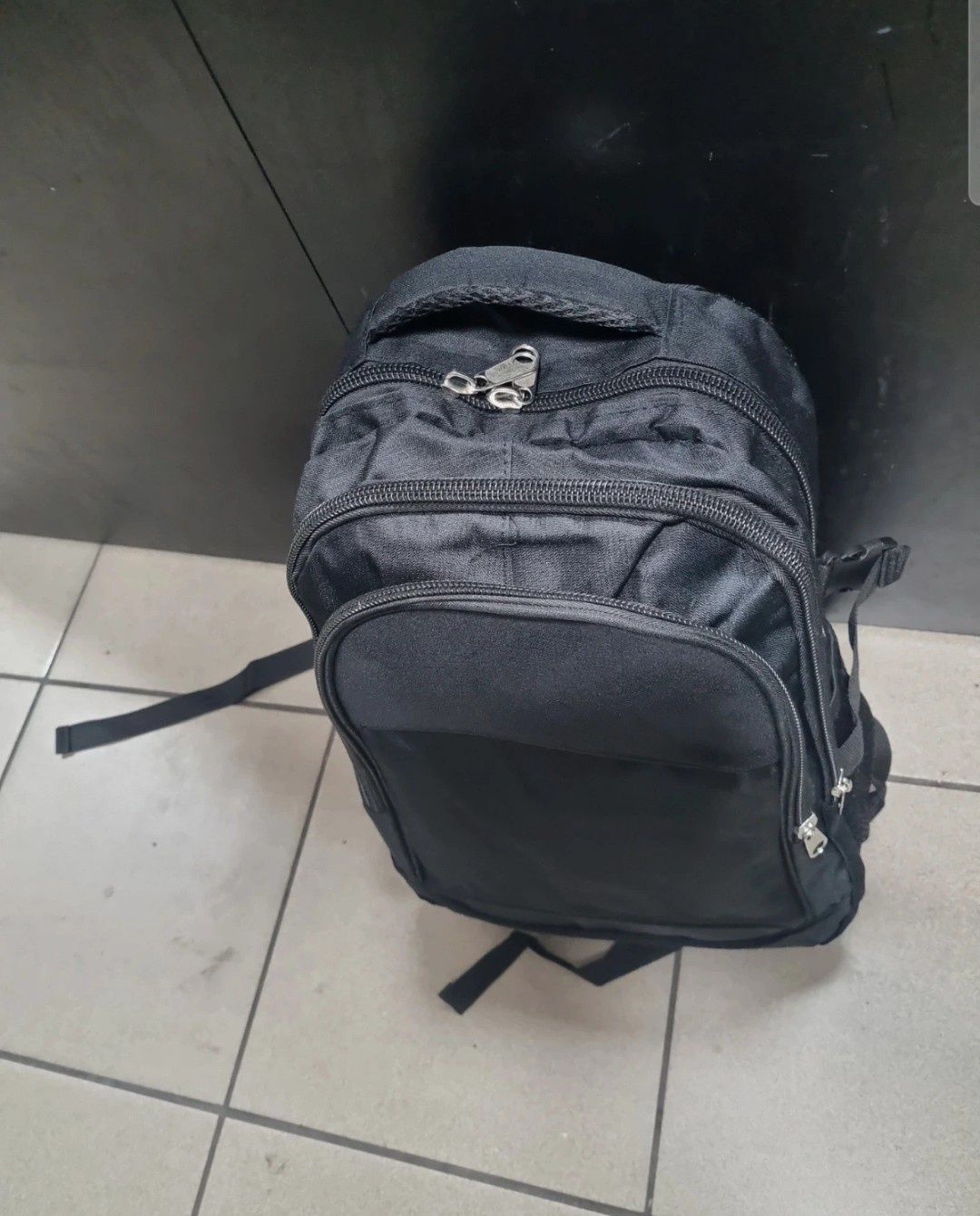 Plecak czarny SUPER wzór, duży