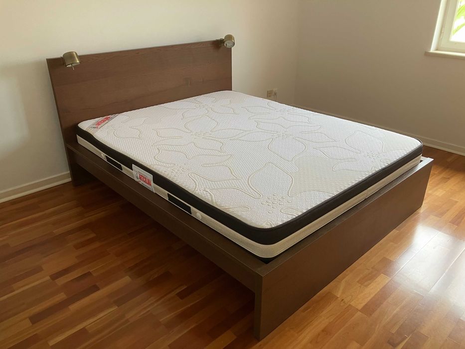 Cama Ikea 160 por 200cm colchão medicinal articoluna, Cascais