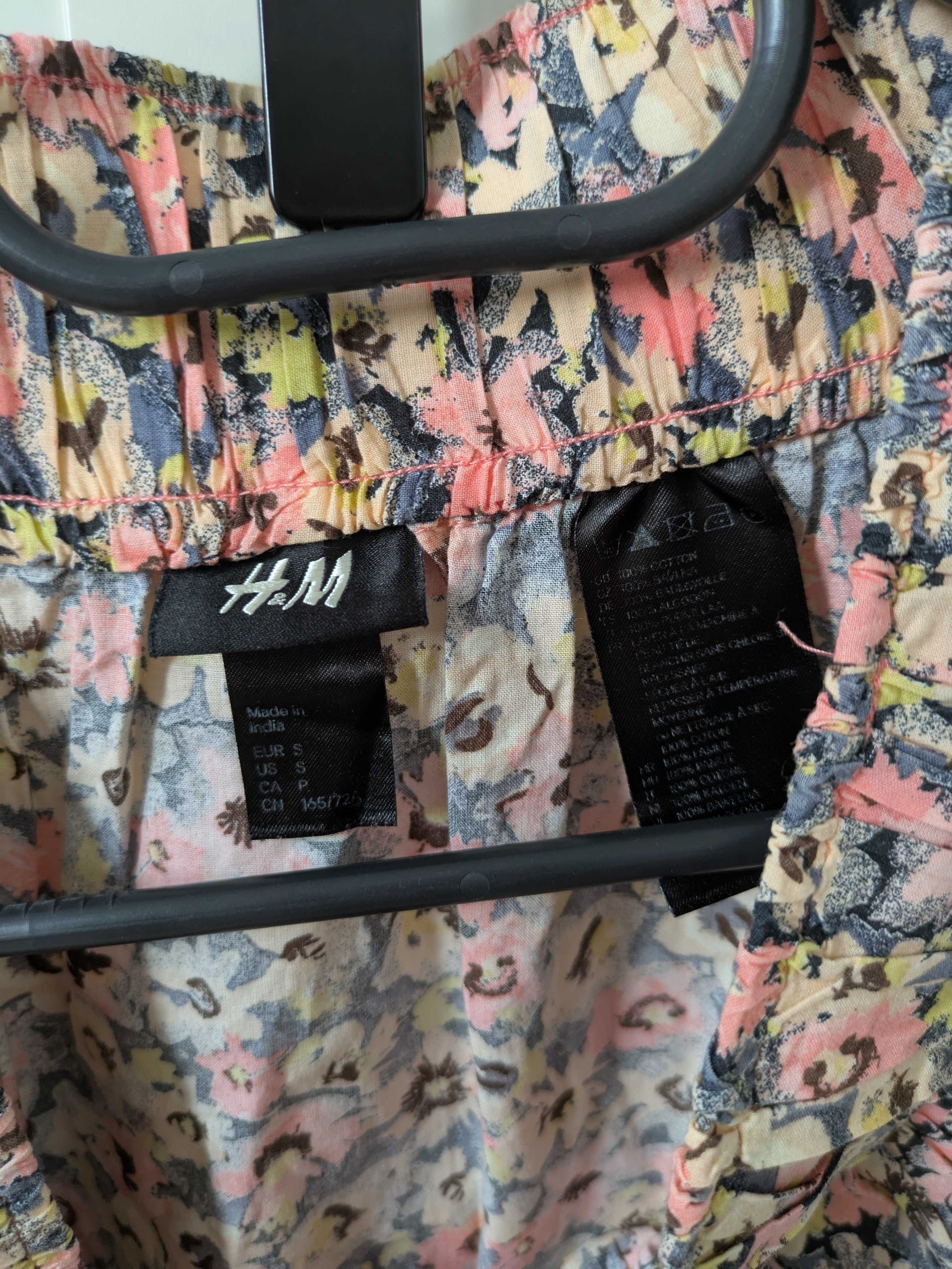 Spódnica w kwiaty na lato, H&M, rozmiar S