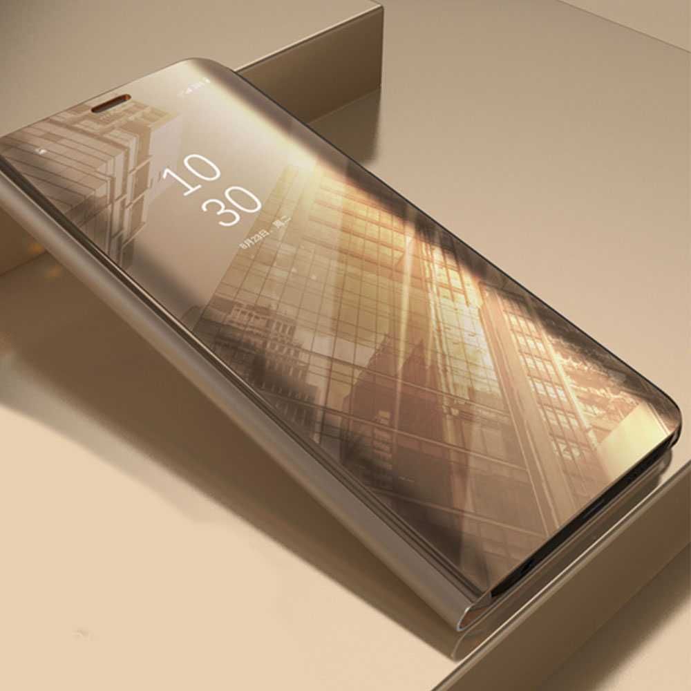 Etui z klapką Smart Clear View do Samsung Galaxy A41 kolor: złoty