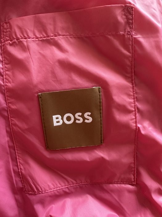Długa kurtka płaszcz Hugo Boss S XS M ciepła nowa różowa