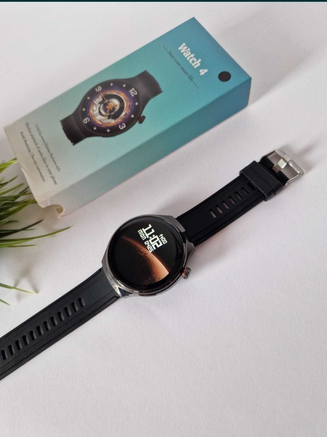 Watch gt4 ultra, 4 gen, czarny nowy smartwatch okrągły