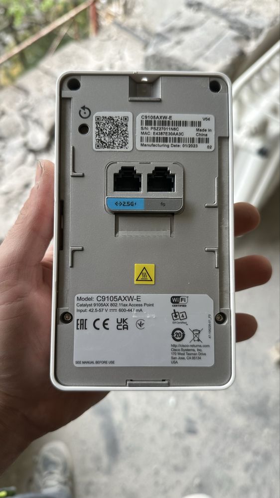 Cisco C9105AXW-B Internal Antennas Wi-Fi