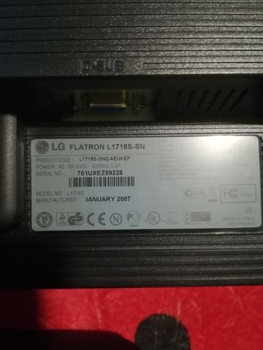 LG, LED, 17 " monitor.