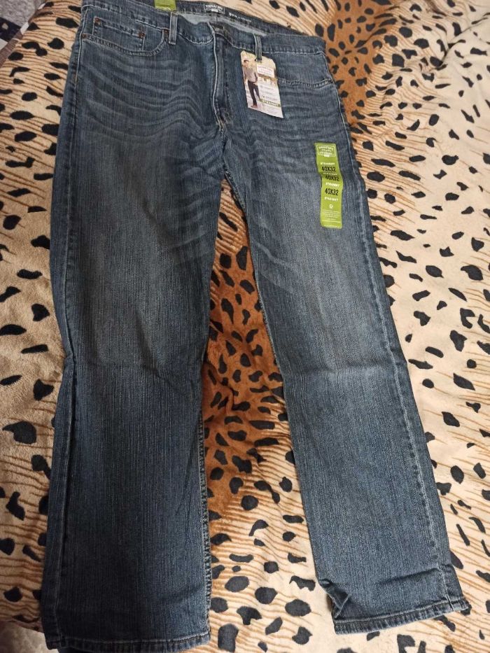Джинсы брюки Signature by Levi Strauss Men's Straight Jeans 40W/32L