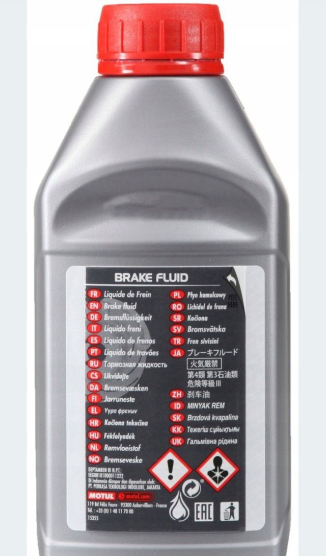 Płyn hamulcowy-MOTUL DOT 3 & 4 BRAKE FLUID - 500 ml

W pełni syntetycz