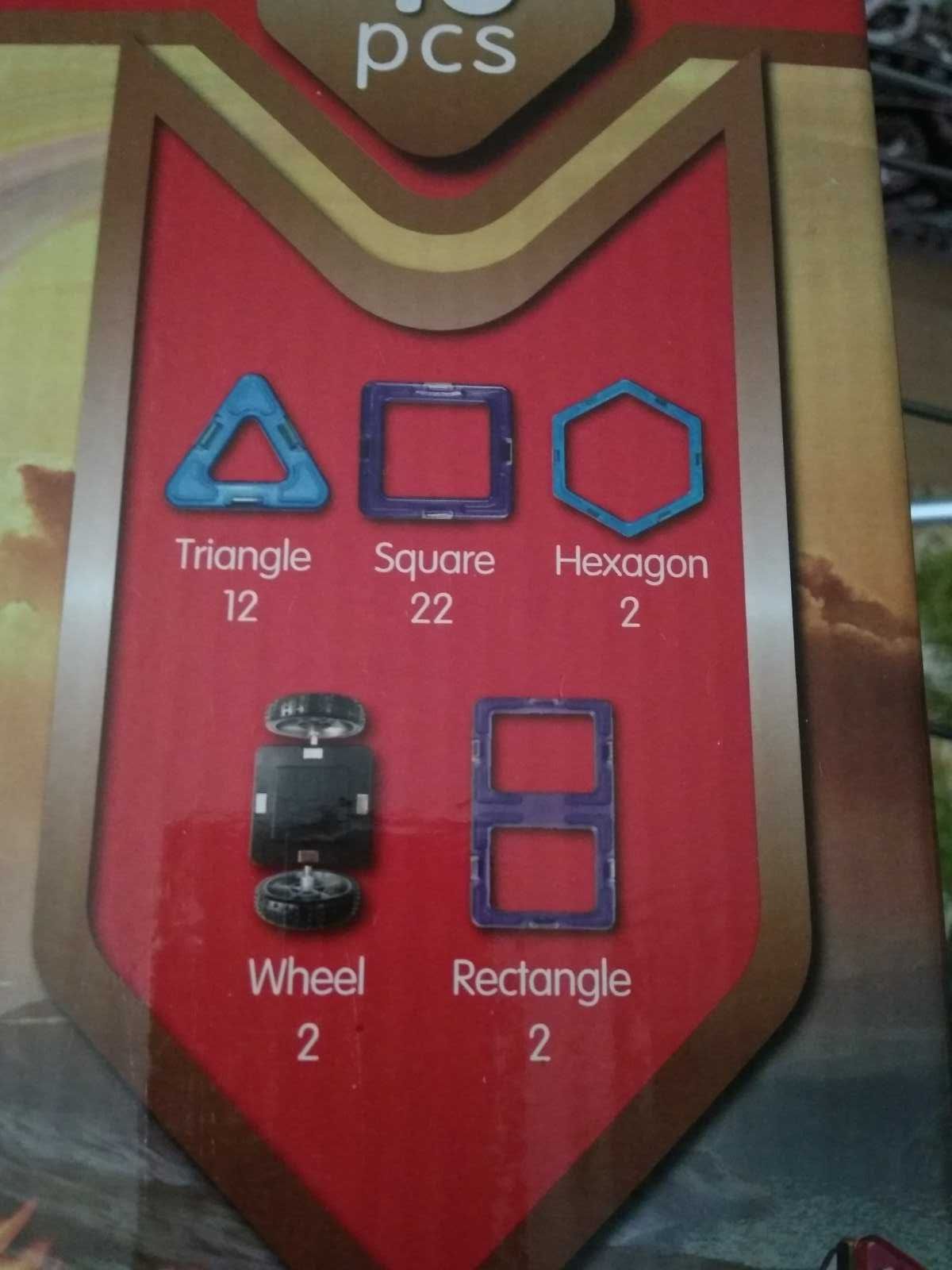 Магнитный конструктор Magplayer Chariot Set 40д.
