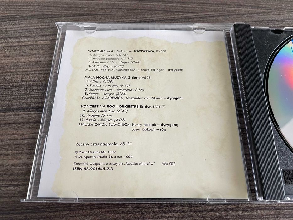 Mozart - Legendarne dzieła (płyta CD z serii "Muzyka Mistrzów")