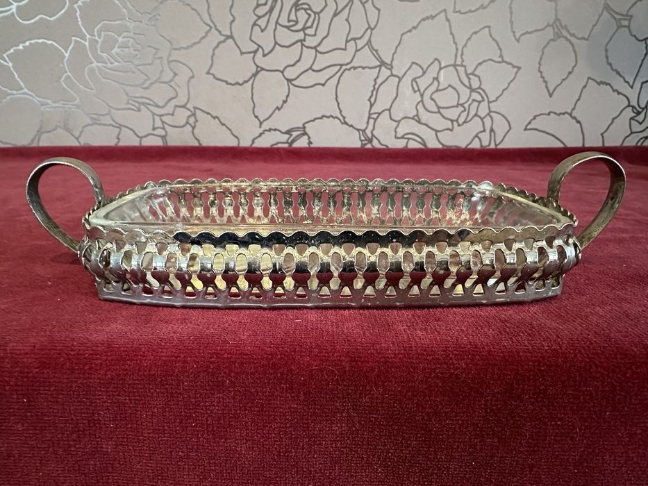 Вінтажна скляна горішниця/цукерниця