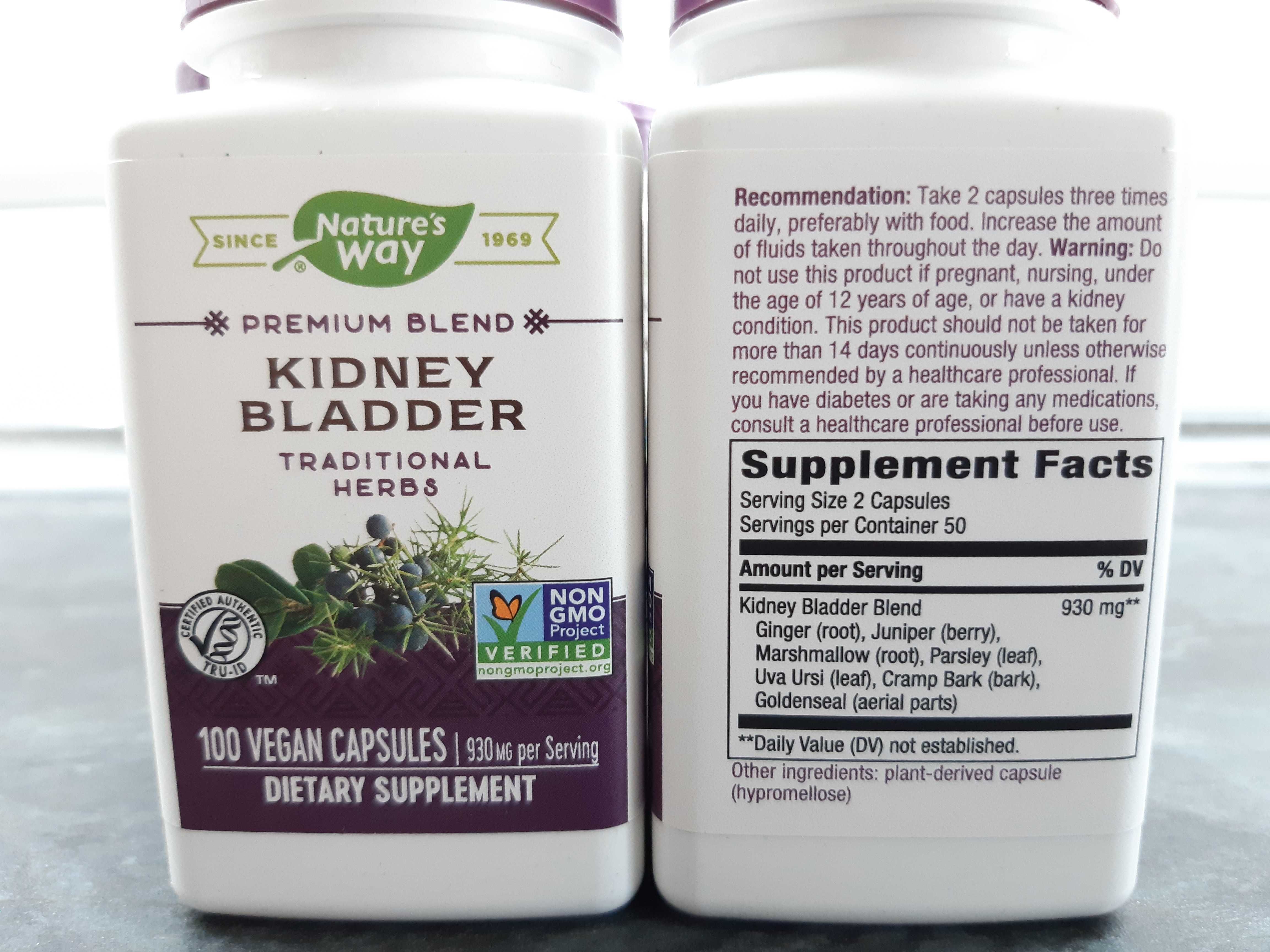 Natures Way, Kidney Bladder (100 капс), для почек, для мочевого пузыря