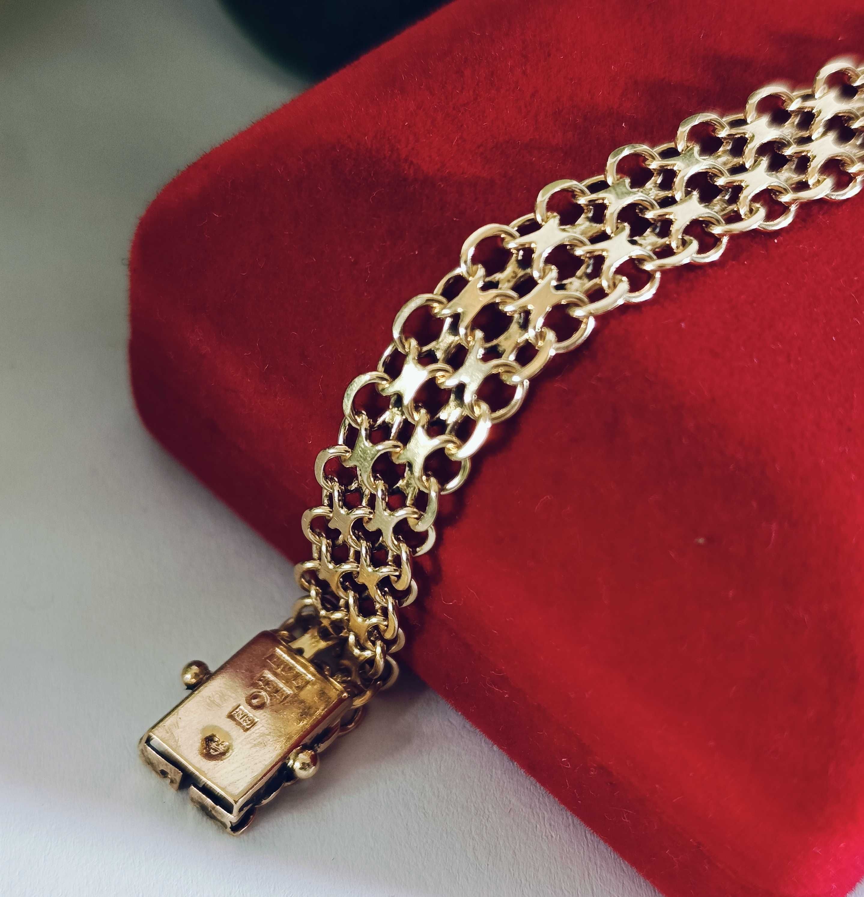 Przepiękna złota bransoletka 13,62 G 750PR