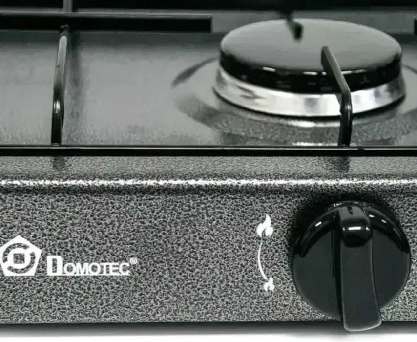 Плита газова, настільна дві конфорки емальована поверхня Domotec