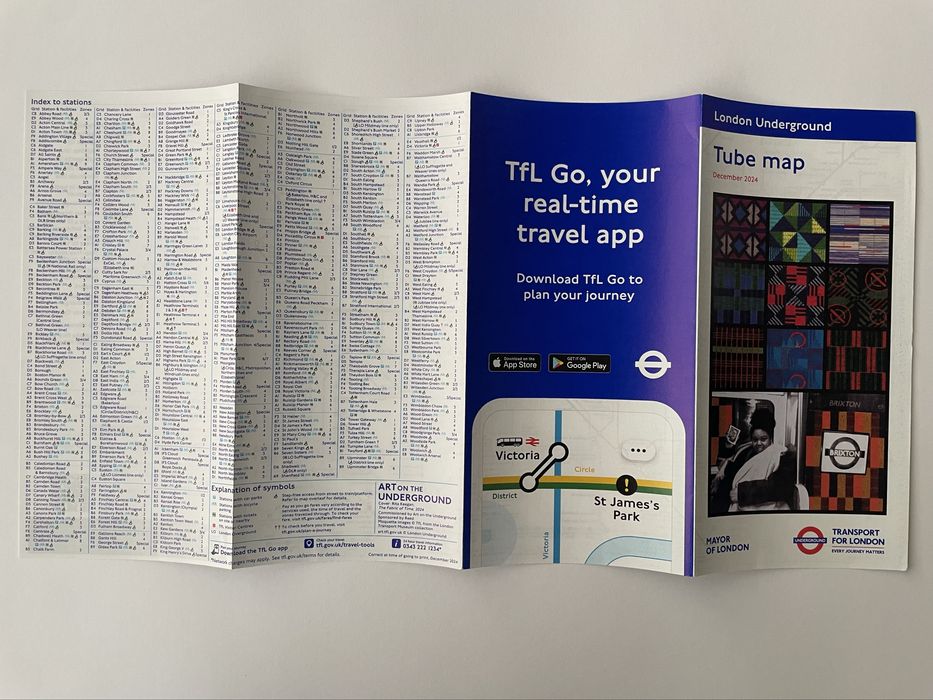 Mapa Metro Londres Tube Dezembro 2024