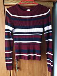 Sweterek sweter bluzka w prążki w paski H&M wysyłka 1zł*